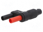 Adapter | plug | black | 62.7mm | Type: insulated