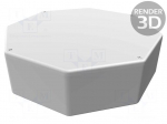 Enclosure: multipurpose | X: 133mm | Y: 133mm | Z: 39mm | 1590 | aluminium
