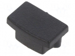 Cap for LED profiles | black | 20pcs | ABS | rounded | BEGTON12