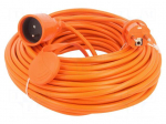 Extension lead | 3x1.5mm2 | 30m | PVC | orange | Sockets no: 1 | 16A