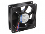 Fan: DC | axial | 12VDC | 80x80x25.4mm | 9292506152