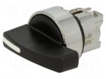 Switch: rotary | 22mm | Stabl.pos: 2 | black | none | IP66 | prominent