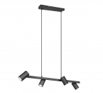 Trio Marley piekarama lampa 4-pc 80 cm GU10 matt black brushed steel 302400432 4017807523515