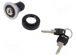 Switch: rotary with ID-key | 22mm | Stabl.pos: 2 | IP65 | Pos: 2