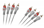 Helis&uuml;steemid ja tarvikud // Helikaablid koos pistikutega // Kabel 4RCA-4RCA 1.8m