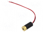 Module: laser | 0.75mW | red | dot | 650nm | 3&divide;12VDC | 10&divide;25mA