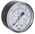 Manometrs D40, 0-6bar/psi, 1/4", CL2,5,horizontāls Manometrs ar bar/psi skalu, horizontāls