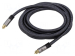 Cable | Toslink plug,both sides | 3m | Plating: gold-plated | PVC