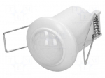 Motion sensor | ceiling | 230VAC | IP20 | 6m | Range: 10s&divide;15min | 360&deg;