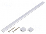 Holder | aluminium | natural | H: 30.5mm | L: 276mm | W: 15.5mm | handle