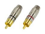 &Uuml;hendused // Different Audio, Video, Data connection plug and sockets // 3775# Wtyk rca silver-złocony professional