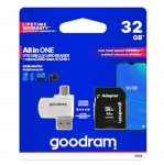 Memory cards Goodram  Memory card 32GB microSDHC cl. 10 UHS-I + adapter + card reader