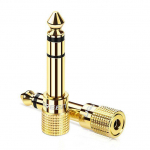 Converter Ugreen  adapter 3.5 mm mini jack to 6.3 mm jack adapter gold (20503) Gold