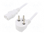 Cable | 3x1mm2 | IEC C13 female,IS1-16P (H) plug angled | PVC | 1.8m