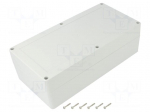 Enclosure: multipurpose | X: 120mm | Y: 240mm | Z: 75mm | ZP | ABS | gasket