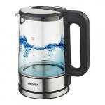 Teapot Mesko  Kettle MS 1301b Electric, 1850 W, 1.7 L, Glass/Stainless steel, 360&deg; rotational base, Black