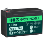 Green Cell CUBE LiFePO4 7Ah 12.8V 89.6Wh Lithium Iron Phosphate Battery for UPS, Monitoring