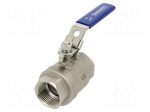 Ball valve | acid resistant steel AISI 316 | PTFE | max.63bar