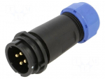 Connector: circular | plug | male | PIN: 4 | IP67 | SY21 | 7&divide;12mm | 30A | 500V