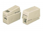 LIGHTING CONNECTOR, 2.5mm, 2 RIGID - 1 FLEXIBLE, 105&deg;, WHITE