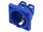 Connector: AC supply | socket | 2P+PE | 250VAC | 16A | blue | PIN: 3