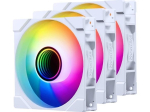 PHANTEKS M25 Gen2 PWM D-RGB Fan, 3-Pack - Reverse Blade, 120mm, white