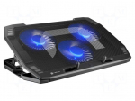 Notebook cooling stand | ORIOLE | black | USB A,USB C