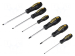 Screwdriver: universal-set | Pozidriv&reg;,slot | 6pcs.