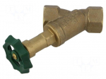 Slant valve | 16bar | brass CW617N | Thread: G 3/4" internal | 1501
