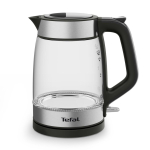 Tefal Glass Kettle KI605830 electric kettle 1.7 L 2200 W Black, Silver, Transparent