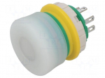 Switch: emergency stop | 22mm | Stabl.pos: 2 | NC x2 | white | yes | IP65