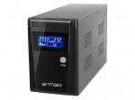Power supply: UPS | 650W | 1000VA | 195&divide;255V | 350x120x188mm | 7Ah | 6h