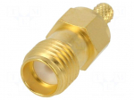 Connector: SMA | plug | female | straight | 50&Omega; | soldering,crimped