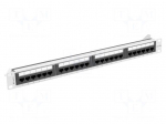 Patch panel | white,black | Number of ports: 24 | 19" | Cat: 6a | RACK