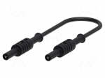 Test lead | 12A | banana socket 4mm,both sides | Len: 1m | black