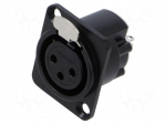 Connector: XLR | socket | female | AX | 15A | 133V | PIN: 3 | IP40 | soldering