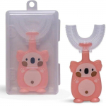 Toothbrush Kiddyz  U1 Electric Tooth brush kids 2&ndash;6 years U shape soft silicone bristles + Dustproof case Pink