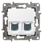 DOUBLE RJ45 CAT 6 UTP WHITE