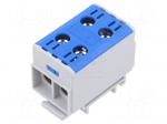 Splice terminal: distribution block | for DIN rail mounting