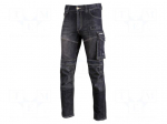 Dungarees | Size: XXL | black | slim-fit | 340g/m2