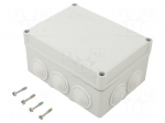 Enclosure: junction box | X: 150mm | Y: 70mm | Z: 110mm | wall mount | ABS