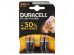 Battery: alkaline | 1.5V | AAA,R3 | PLUS | Batt.no: 4 | non-rechargeable