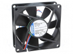 Fan: DC | axial | 80x80x25mm | 69m3/h | 32dBA | ball bearing | 3100rpm