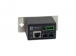 LevelOne RJ45 to ST Fast Ethernet Industrial Media Converter, Multi-Mode Fiber, 2km, -40&deg;C to 75&deg;C
