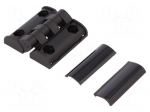 Hinge | Width: 48mm | technopolymer (PA) | black | H: 49.5mm | -20&divide;80&deg;C