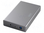 Hard discs housing: 2,5" / 3,5" | SATA III,USB 3.0 | aluminium