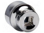 Socket: 6-angles | socket spanner | HEX 17mm | 3/8"