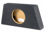 Car loudspeaker enclosure | MDF | black melange | textil | 15l | 250mm
