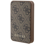 Guess Powerbank 15W GUPB5LP4GEGW 5000mAh 4G Leather Metal Logo / brown