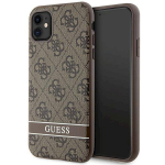 Guess GUHCN61P4SNW Hardcase 4G Stripe for iPhone 11 / Xr / brown